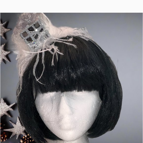 Christmas Headband, Mirror Present Headband, party Fascinator/Hat, birthday gift - Picture 11 of 16